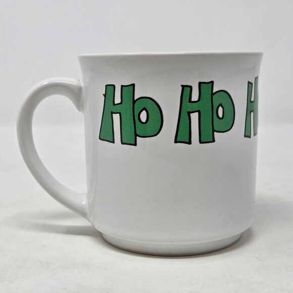 SANDRA BOYNTON HO HO HUM SANTA CLAUS COFFEE CUP MUG WHITE RECYCLED PRODUCTS VTG - Picture 3 of 7